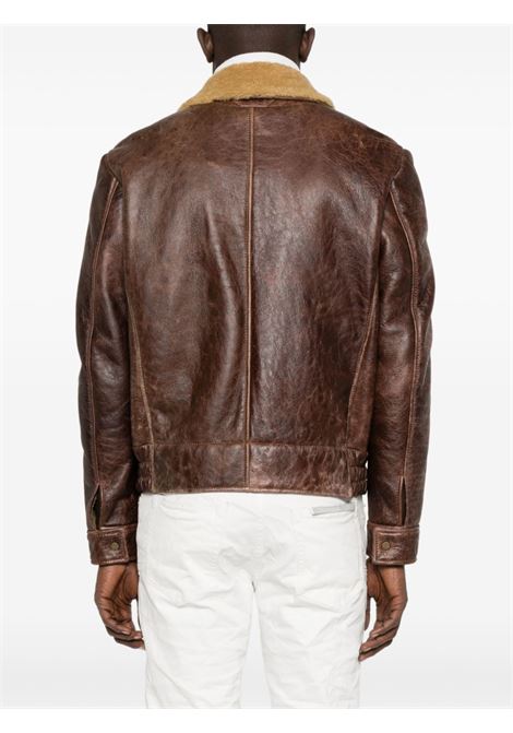 Brown zip -up suede jacket Salvatore santoro - men SALVATORE SANTORO | 47556UWN